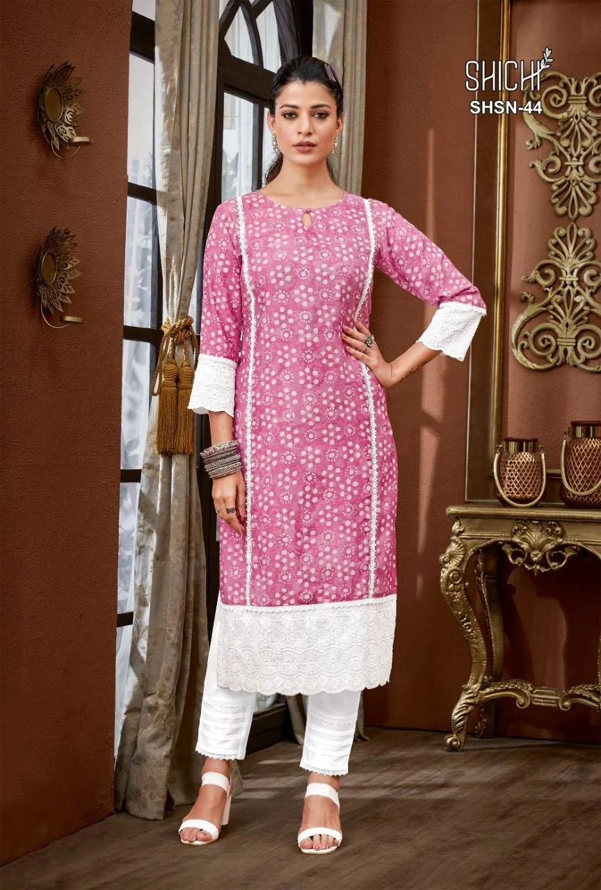 Shichi Sana Pure Viscose Wholesale Fancy Kurti with Pant Catalog — Wholesale Kurtis, MPA wholesale from Surat - Gallery Image 2
